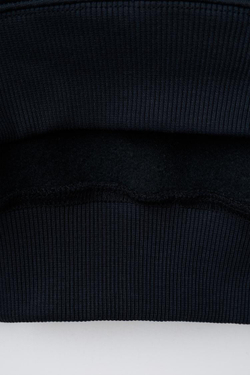 ZARA ТОЛСТОВКА С РЕЛЬЕФНОЙ НАДПИСЬЮ, ЧЕРНЫЙ