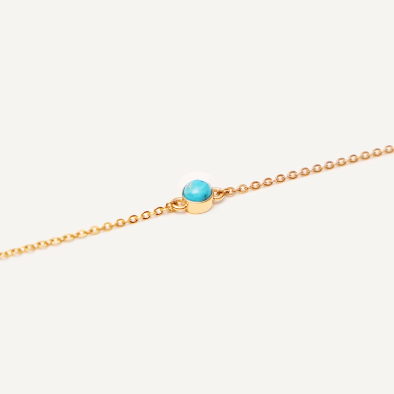 Браслет Камень Дня Рождения – Золото, Бирюза