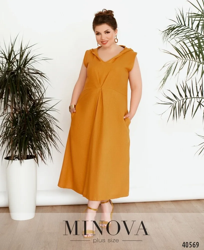 Платье 128Б-горчица Minova