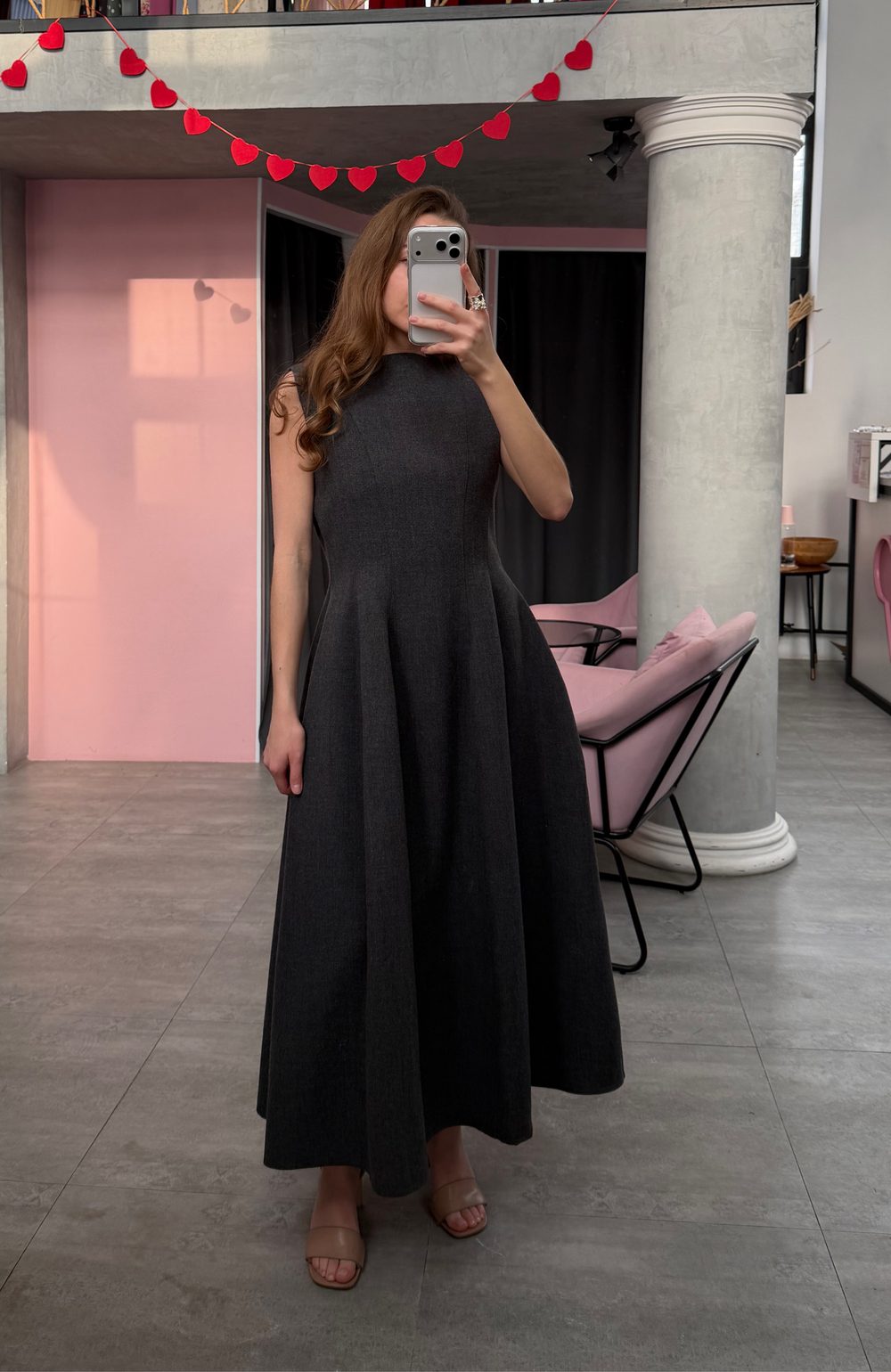 Сарафан Адель серый