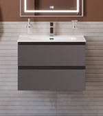 Тумба с раковиной подвесная BelBagno KRAFT-700-2C-SO-GSO Темно-Серый матовый, раковина белая BB700ETL