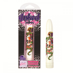 Белый вибратор с черепом Inked Vibes Superslim - 18 см. (Цвет: белый)