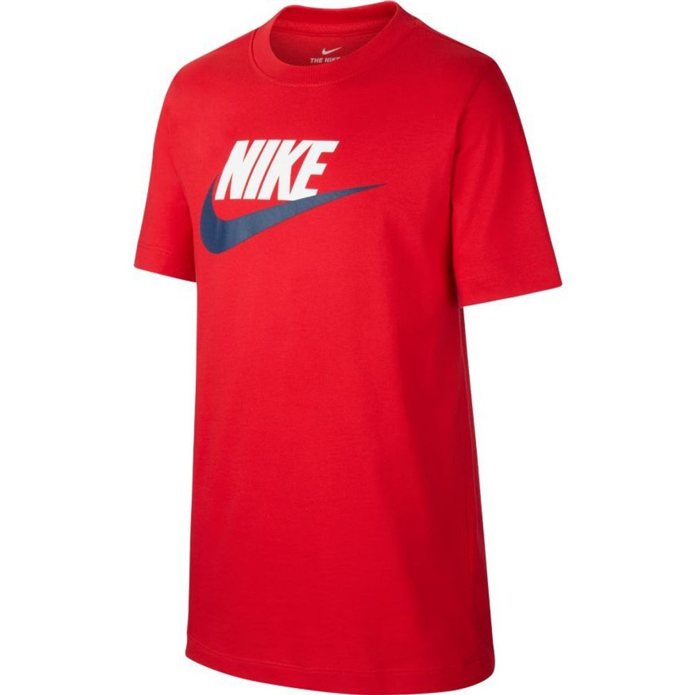 Футболка для мальчика теннисная Nike Swoosh Tee Futura Icon TD - university red/white/midnight navy