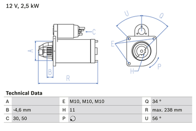 BOSCH - 0986023850-BOC - Starter