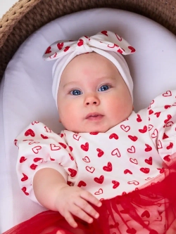 Платье-боди детское сердечки