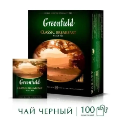 Чай в пакетиках чёрный Greenfield Classic Breakfast, 100 шт