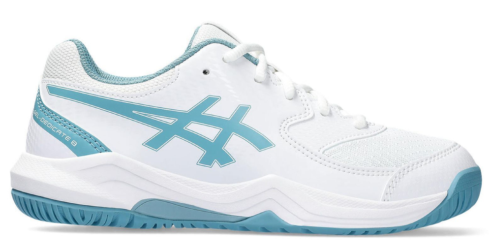 детские Кроссовки теннисные Asics Gel-Dedicate 8 GS - white/gris blue