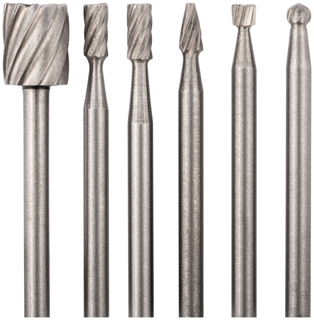 36477 Шарошки-мини стальные по металлу, 6 шт FIT
