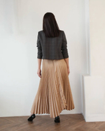 Юбка плиссе макси золото сатен