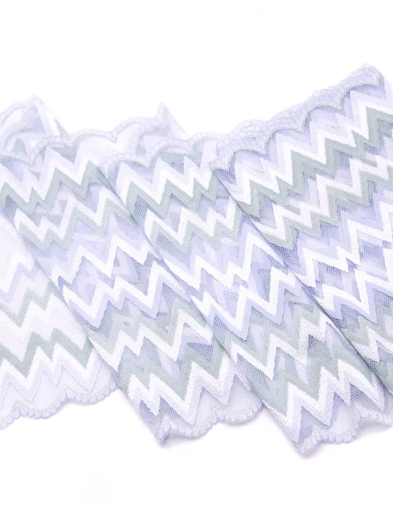 03-241 ОПТ Кружево эластичное 23 см, WV, белый/мята/лаванда