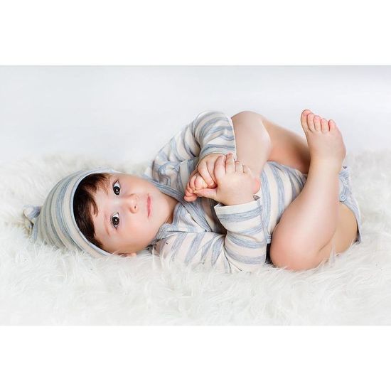 Боди из шерсти мериноса в полоску Merri Merini