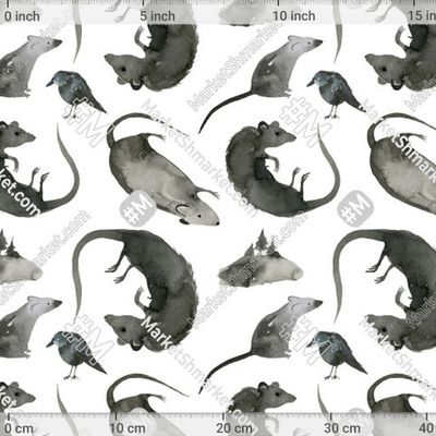 Крысы мыши грызуны by Lagom Fabric 265 DPI