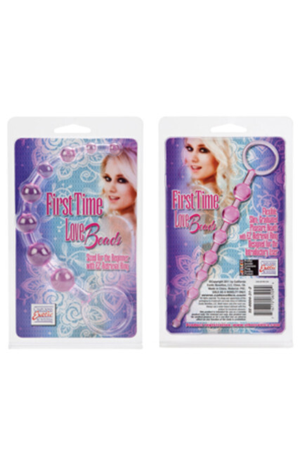 Анальная цепочка First Time Love Beads (Цвет: розовый)