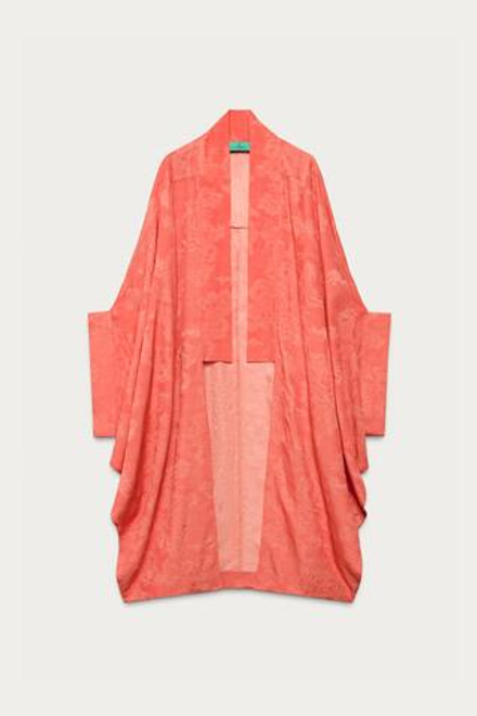 ZARA X MARISA BERENSON КИМОНО ИЗ ЖАККАРДА, КРАСНЫЙ/ОРАНЖЕВЫЙ