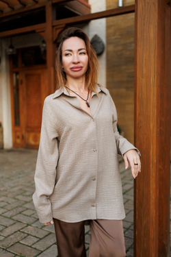 Рубашка реглан "Коричневый мусс"