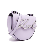 кожаная сумка-мессенджер k/signature sm Karl Lagerfeld - фиолетовый(230W3087)