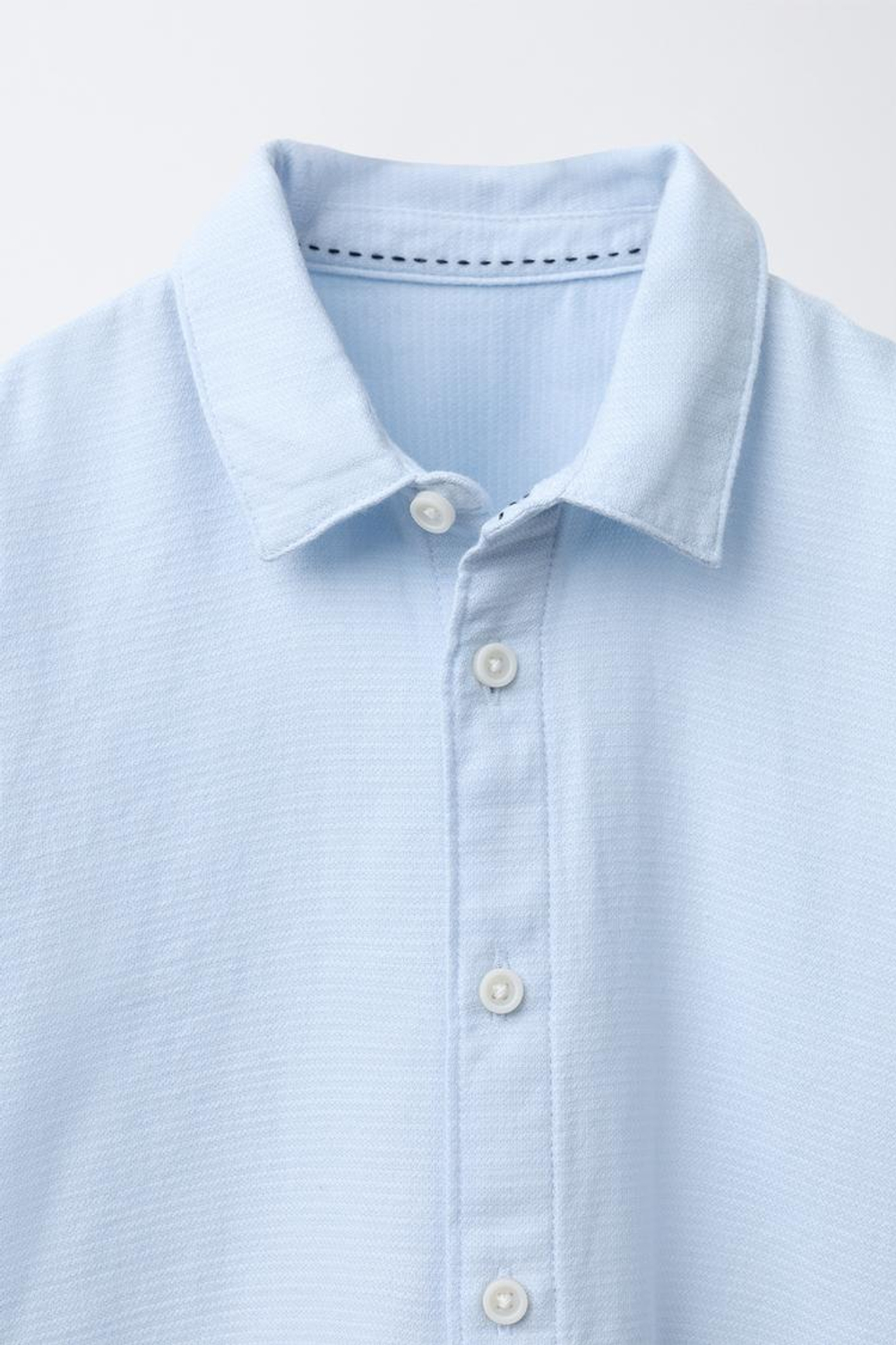 ZARA РУБАШКА СО СЪЕМНОЙ БАБОЧКОЙ, СИНИЙ