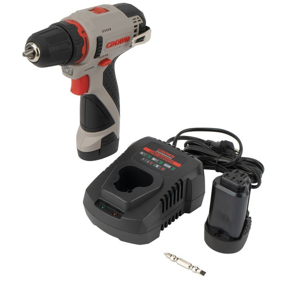 Шуруповерт Crown CT21072HX-2 BMC 12В 2х2 Ач