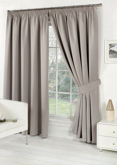 Длинные шторы, Classic Blackout (Biege) Однотонный блэкаут