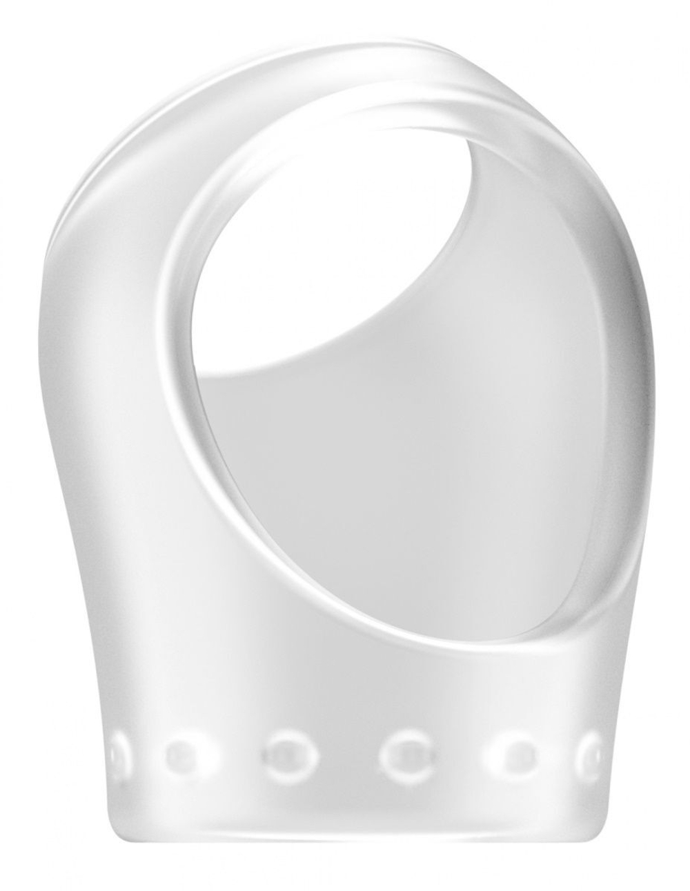 Прозрачное эрекционное кольцо для пениса и мошонки No45 Cockring with Ball Strap (Цвет: прозрачный)