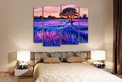 Модульная картина "Лавандовое поле"