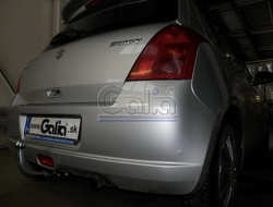 Фаркоп оцинкованный Galia S078A для Suzuki Swift хетчбек 3/5 дверей 2005-2009, кроме 4WD / Opel Agila B 2008-(паспорт и сертификат в комплекте)(без электрики)