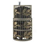 Печь для бани Эверест "Легкий пар Профи" Ковка Б/В (чугунная закрытая каменка)