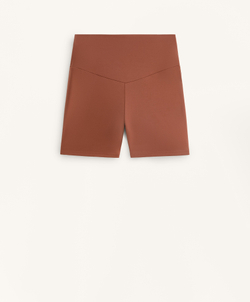 OYSHO Облегающие шорты Comfortlux с высокой посадкой длиной 10 см, терракотовый