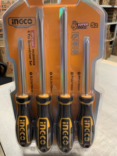 Набор отвëрток 4 шт S2 SUPER INGCO HKSDS0428 INDUSTRIAL