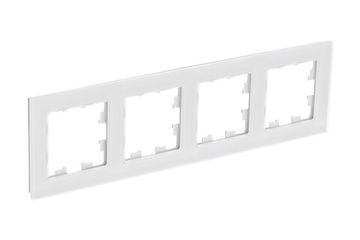 Рамка 4-м AtlasDesign Nature натур. стекло бел. SE ATN360104