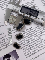 Пуговицы серебряные с черной эмалью Винтаж