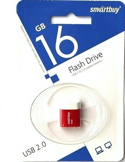 Флеш-накопитель 16 Gb Smartbuy Lara Red