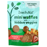 Beech-Nut, Мини-вафли со скрытыми овощами, от 12 месяцев, мускатный орех, 90 г (3,2 унции)