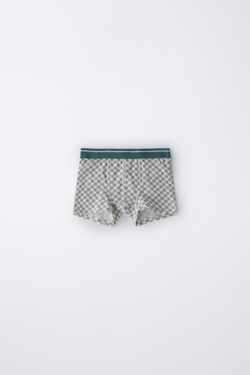 ZARA НАБОР ИЗ ПЯТИ ТРУСОВ-БОКСЕРОВ В КЛЕТКУ, РАЗНОЦВЕТНЫЙ