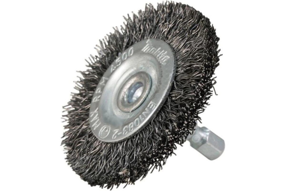Щетка проволочная дисковая (d50 мм, толщ. проволоки 0.3 мм, гофрированная, металл, 1/4") Makita D-76473