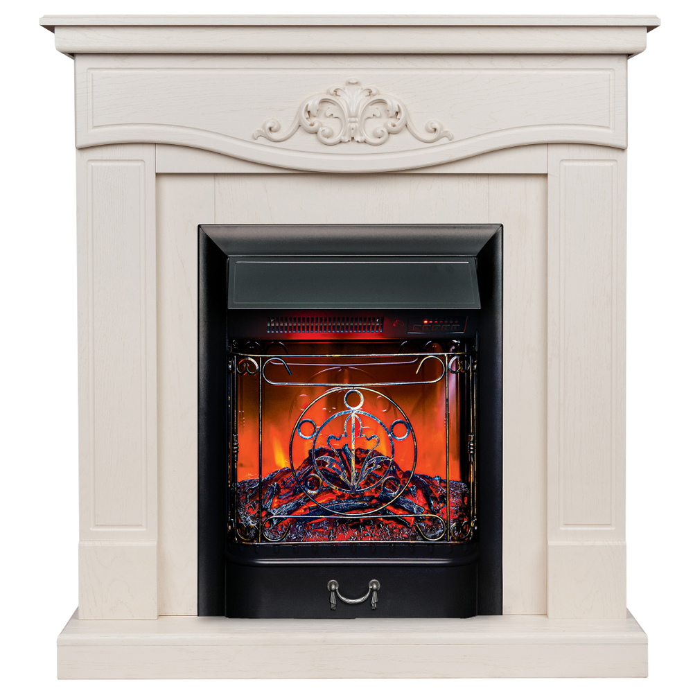 Каминокомплект Real Flame Junona WT с очагом Majestic Lux Black RC