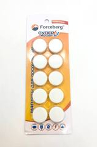 Магнит для магнитной доски FORCEBERG 20 мм, белый, 10шт.