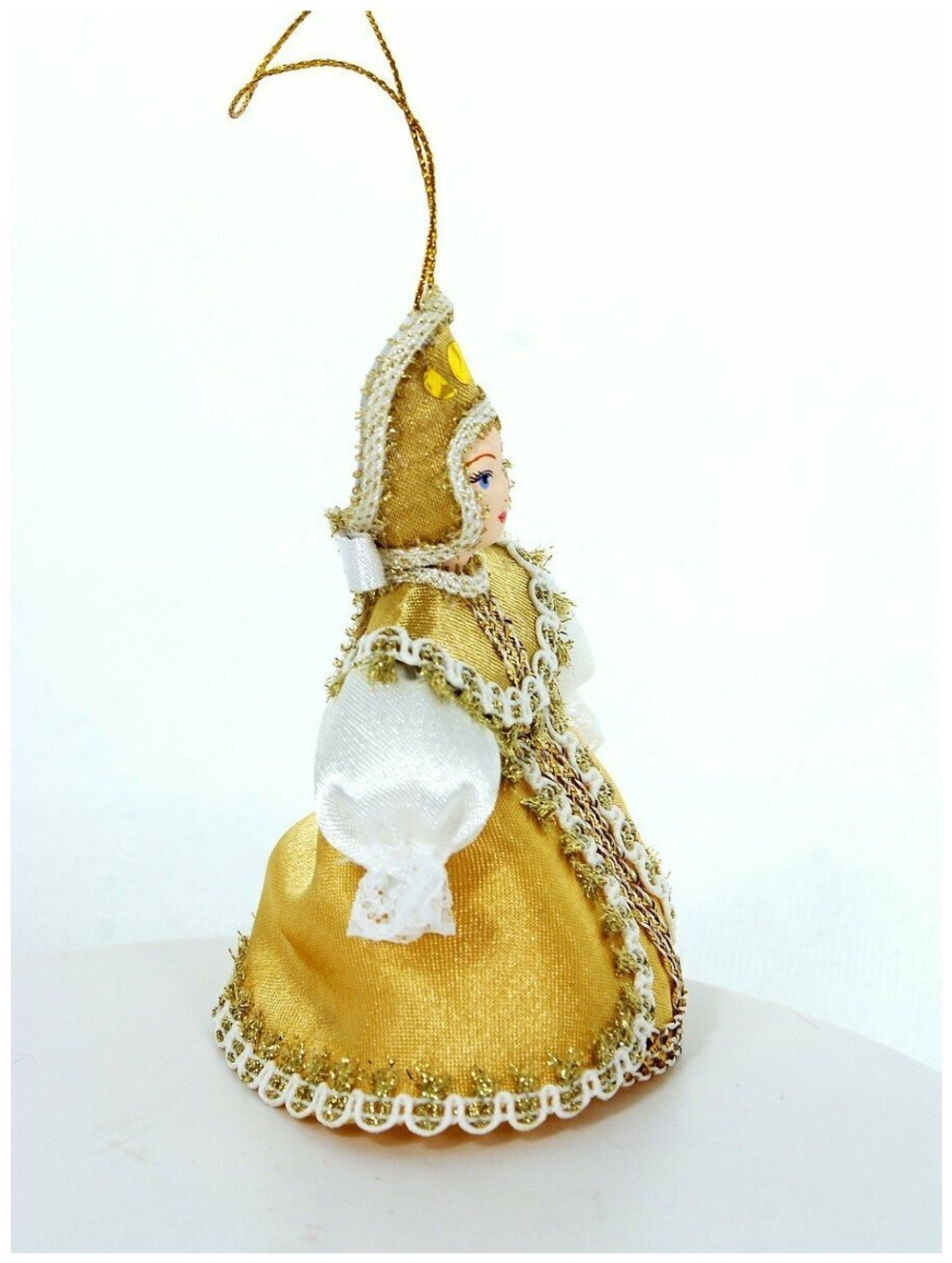 Кукла-подвеска Девушка в золотом сарафане