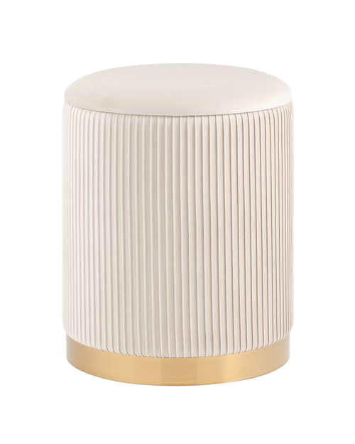 Пуф Шарлотта с ящиком велюр бежевый