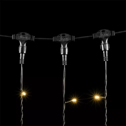 Светодиодный занавес 2*9 м., 1500 теплых белых Led ламп, 220В, черный провод, Rich Led (RL-C2*9-CB/WW)