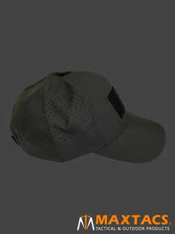 Бейсболка (кепка) перфорированная Maxtacs (Gongtex) ElastX Baseball Cap с велкро панелью. Чёрный