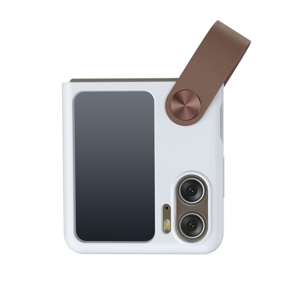 Чехол белого цвета (Morning White) с мягким силиконовым покрытием от Nillkin для OPPO Find N2 Flip, серия Flex Flip