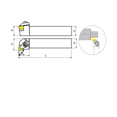 Резец токарный по металлу DCLNR2525M12 державка 1 шт.