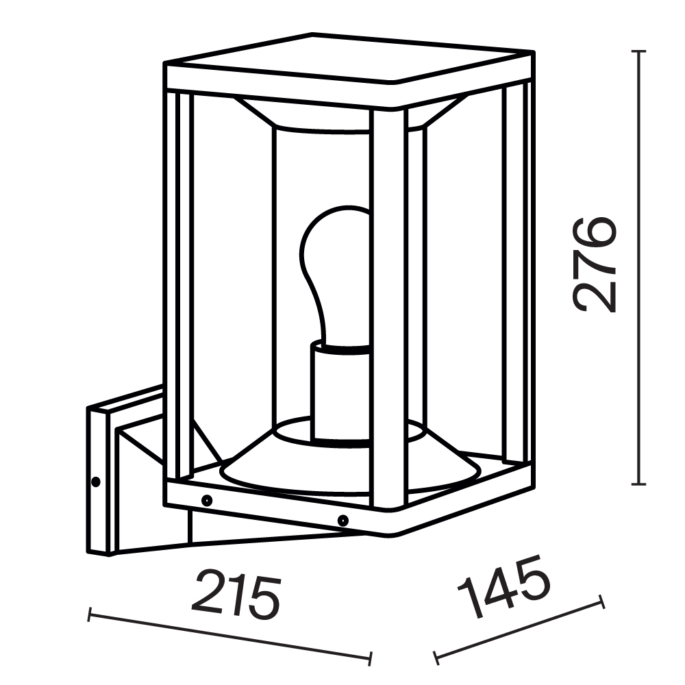 Уличный настенный светильник Outdoor O452WL-01GF