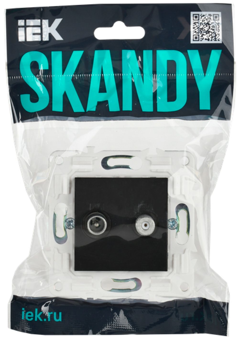 SKANDY Розетка двойная TV+SAT SK-A13Bl черный IEK