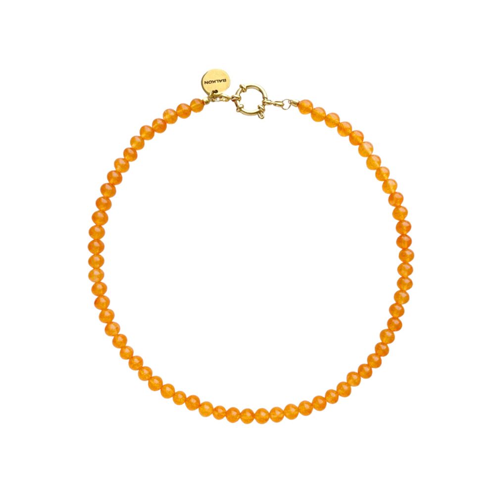 Колье из бусин камня ( orange aventurine )