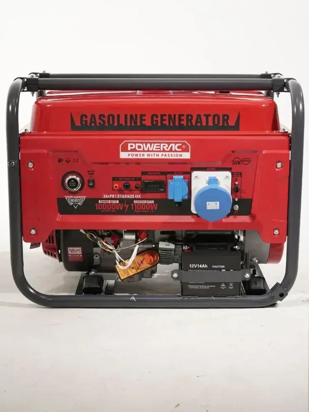 Генератор бензиновый электрический Powerac PR13700H2E (11кВт, 220В, 18л.с., ЭЛЕКТРОСТАРТЕР + АКБ)