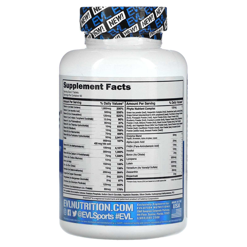 EVLution Nutrition, VitaMode®, высокоэффективные мультивитамины, 120 таблеток