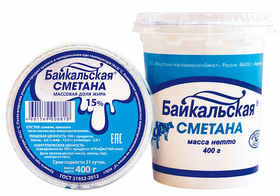 Сметана Байкальская 15% 0,4