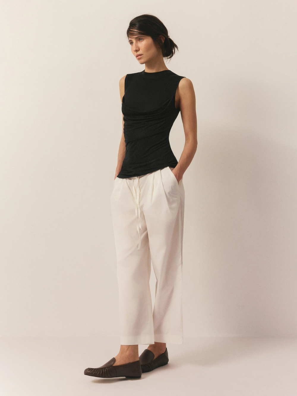 Брюки укороченные из хлопка